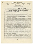 The Three Stooges Signed Agency Contract From 1951, With Shemp's Signature